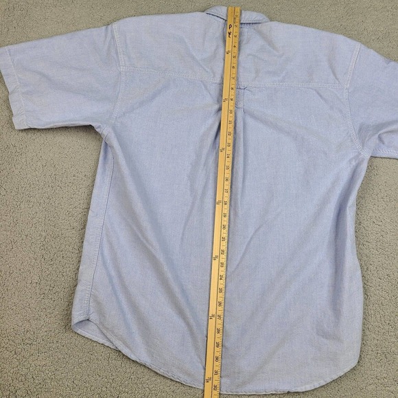 Lee Shirt Mens Large Blue Casual Collection TM Ranch‎ Cotton Button Embroidered - Picture 9 of 10